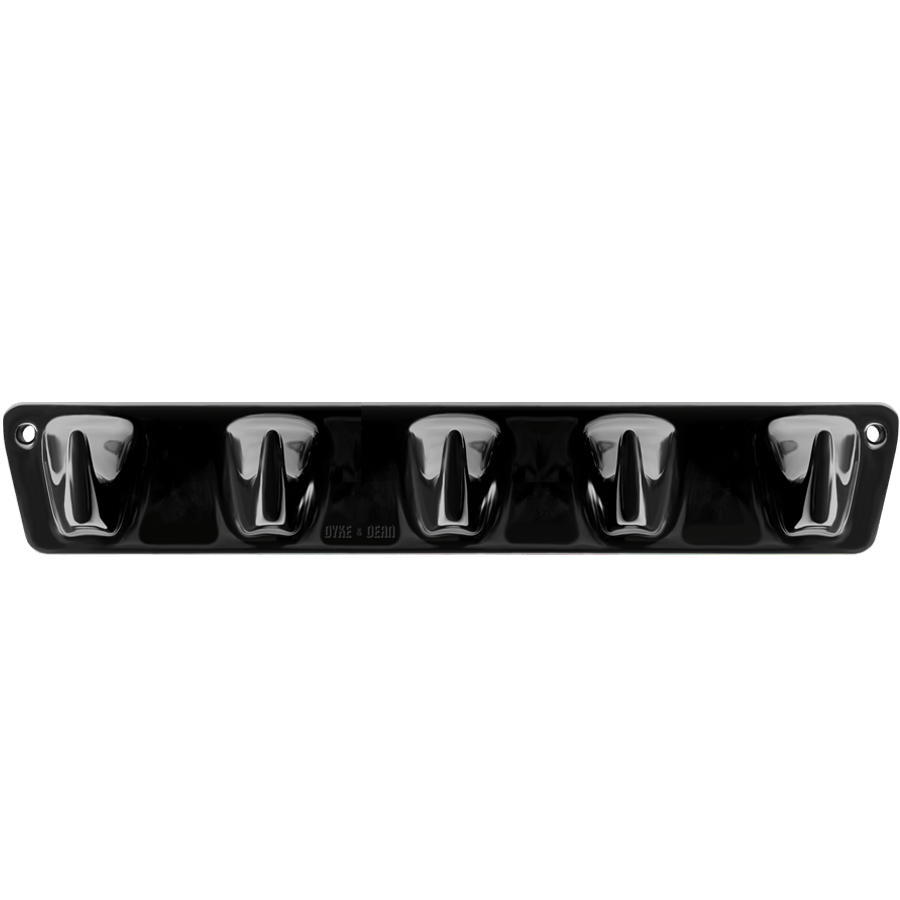 PORCELAIN 5V HOOK PLATE BLACK - DYKE & DEAN