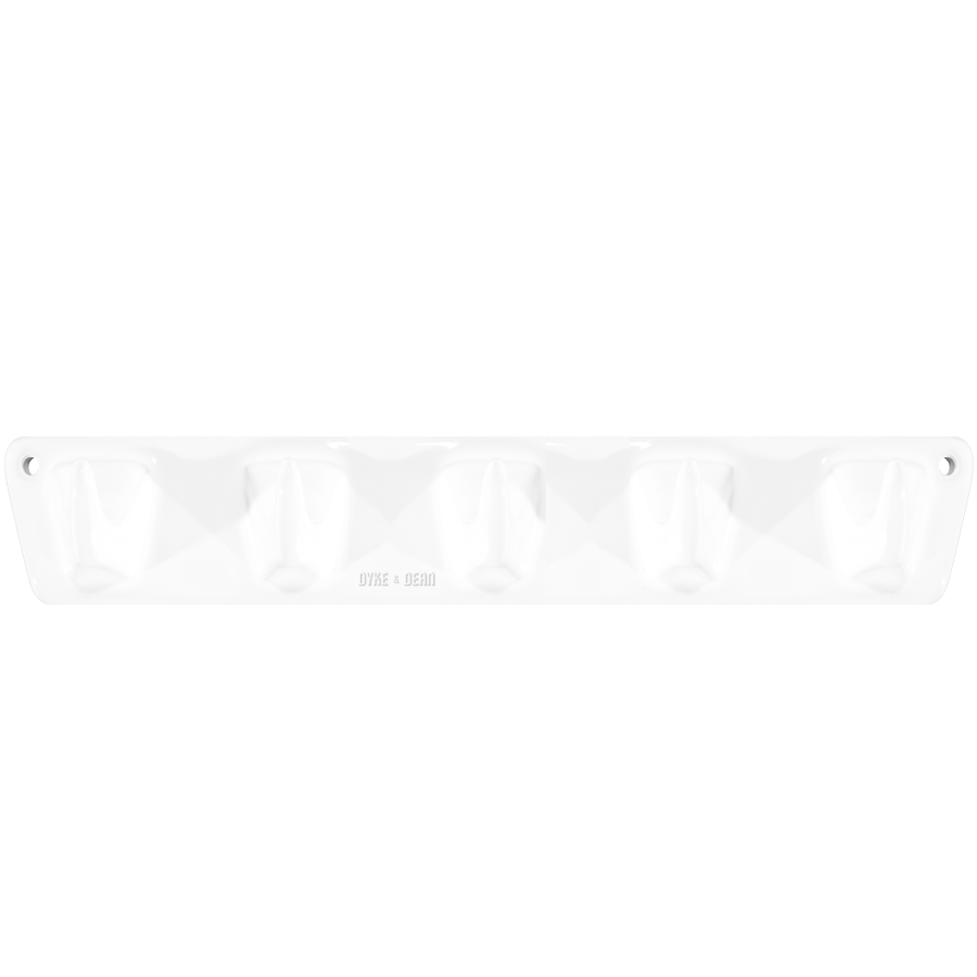 PORCELAIN 5V HOOK PLATE WHITE - DYKE & DEAN