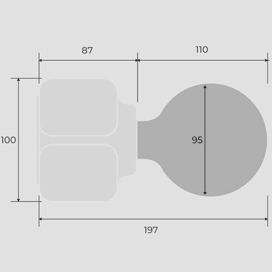 PORCELAIN CUBUS WALL & CEILING LAMP COLOURS - DYKE & DEAN