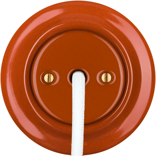 PORCELAIN WALL CABLE GLAND SOCKET BRICK RED - DYKE & DEAN