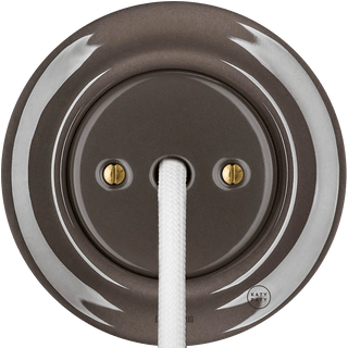 PORCELAIN WALL CABLE GLAND SOCKET BROWN - DYKE & DEAN