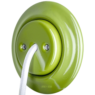 PORCELAIN WALL CABLE GLAND SOCKET GREEN - DYKE & DEAN