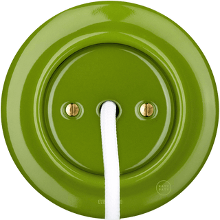 PORCELAIN WALL CABLE GLAND SOCKET GREEN - DYKE & DEAN