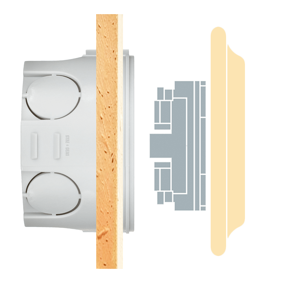 PORCELAIN WALL CABLE GLAND SOCKET MOSS GREEN - DYKE & DEAN