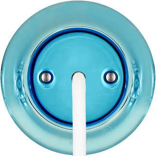 PORCELAIN WALL CABLE GLAND SOCKET SKY BLUE - DYKE & DEAN