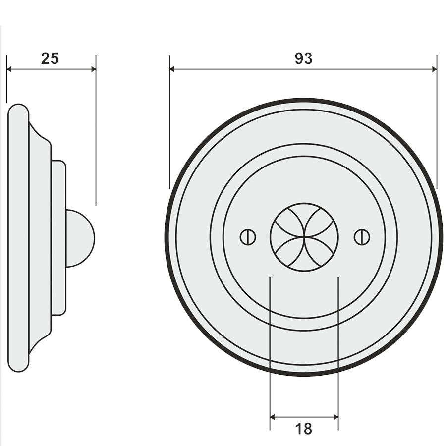 PORCELAIN WALL CABLE MOTION SENSOR BLACK - DYKE & DEAN