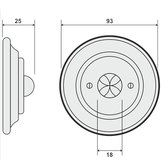 PORCELAIN WALL CABLE MOTION SENSOR CAPPUCCINO - DYKE & DEAN