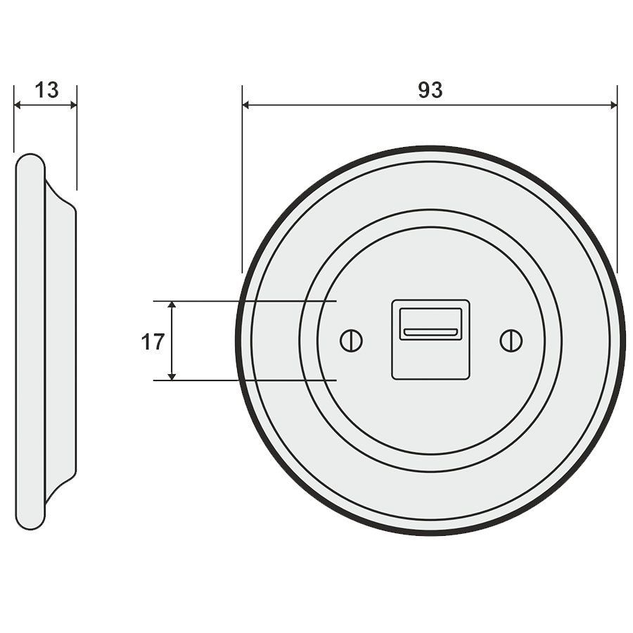 PORCELAIN WALL USB CHARGER YELLOW - PORCELAIN WALL SOCKETS - DYKE & DEAN  - Homewares | Lighting | Modern Home Furnishings
