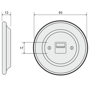 PORCELAIN WALL USB CHARGER YELLOW - PORCELAIN WALL SOCKETS - DYKE & DEAN  - Homewares | Lighting | Modern Home Furnishings