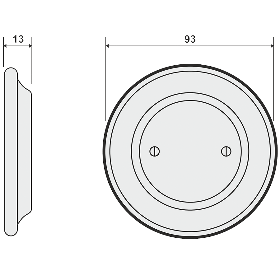 PORCELAIN WALL END PLUG SOCKET AZURE - DYKE & DEAN