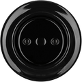 PORCELAIN WALL END PLUG SOCKET BLACK - DYKE & DEAN