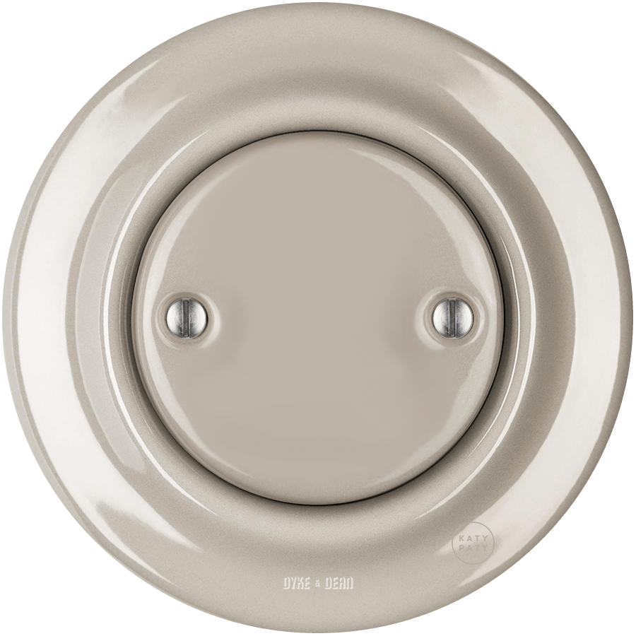 PORCELAIN WALL END PLUG SOCKET CAPPUCCINO - DYKE & DEAN