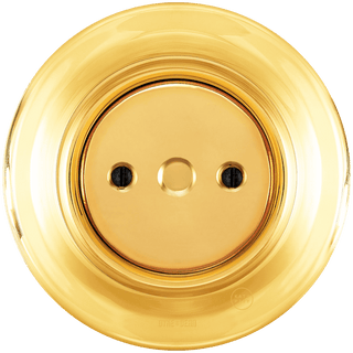 PORCELAIN WALL END PLUG SOCKET GOLD - DYKE & DEAN