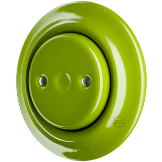 PORCELAIN WALL END PLUG SOCKET GREEN - DYKE & DEAN