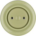 PORCELAIN WALL END PLUG SOCKET MOSS GREEN - DYKE & DEAN