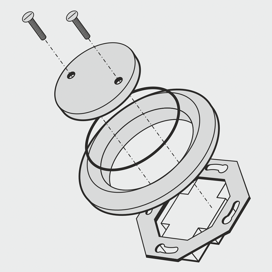 PORCELAIN WALL END PLUG SOCKET PASTEL BLUE - DYKE & DEAN