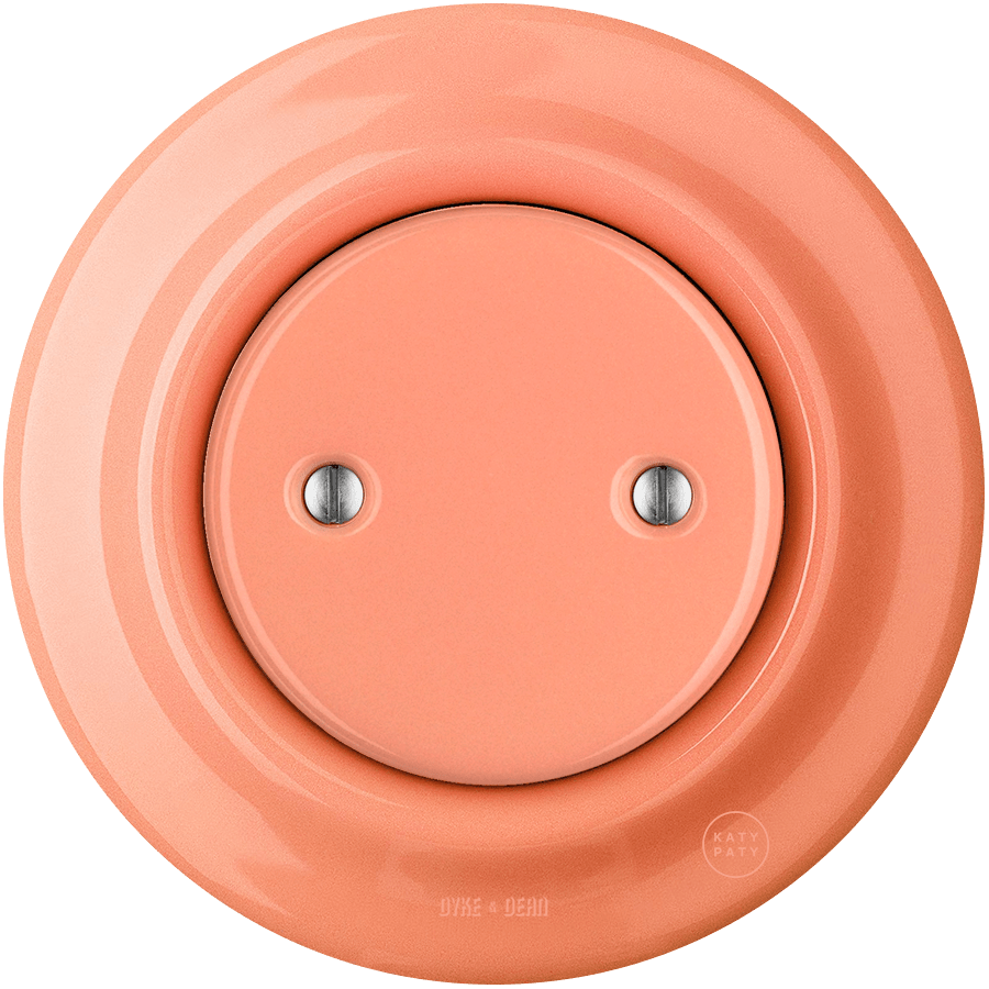 PORCELAIN WALL END PLUG SOCKET SALMON - DYKE & DEAN