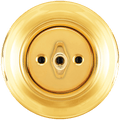 PORCELAIN WALL LIGHT SWITCH GOLD ROTARY - DYKE & DEAN