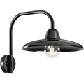PORCELAIN WALL SHADE BLACK LAMP - DYKE & DEAN