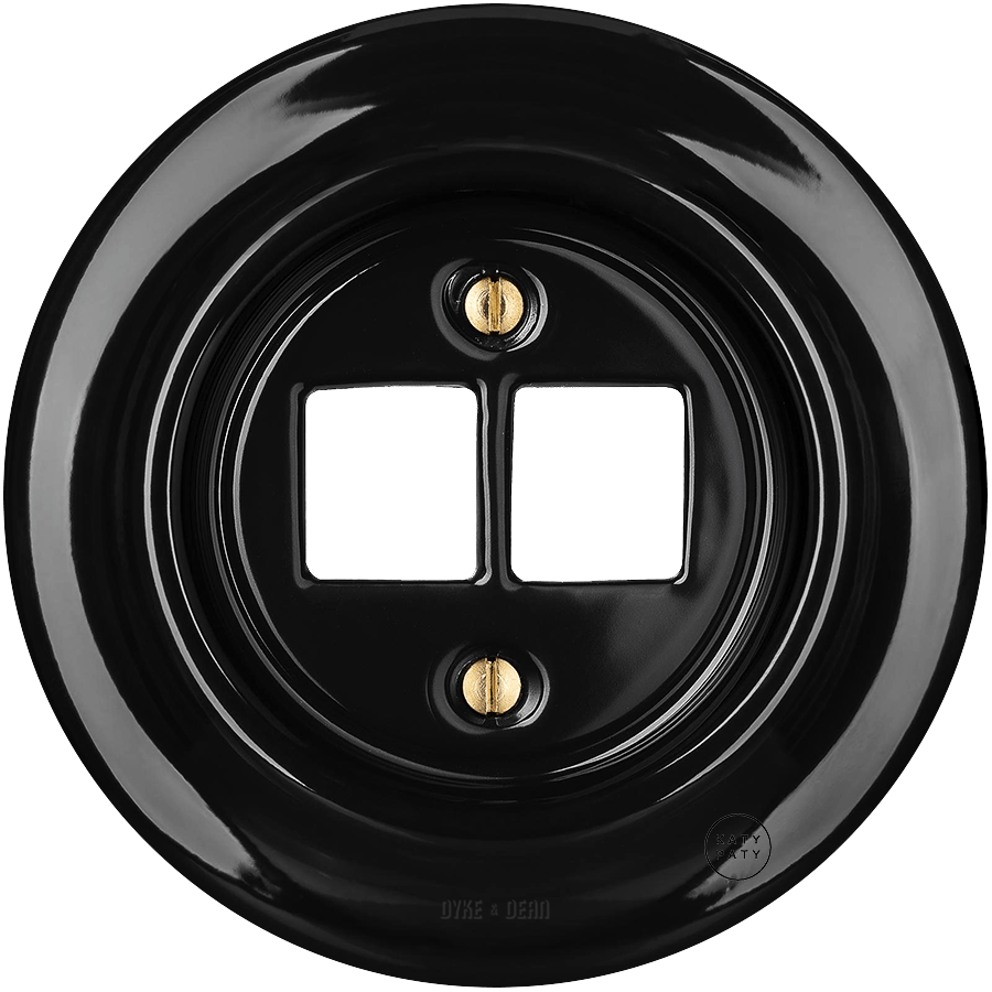 PORCELAIN WALL SOCKET BLACK PC/USB - DYKE & DEAN