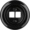 PORCELAIN WALL SOCKET BLACK PC/USB - DYKE & DEAN