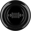 Black porcelain USB-C charger wall socket by Katy Paty
