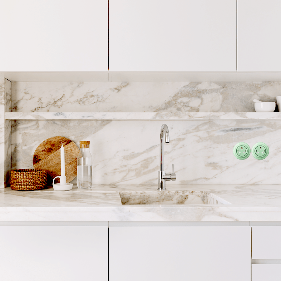 PORCELAIN WALL SOCKET BROWN UK - DYKE & DEAN