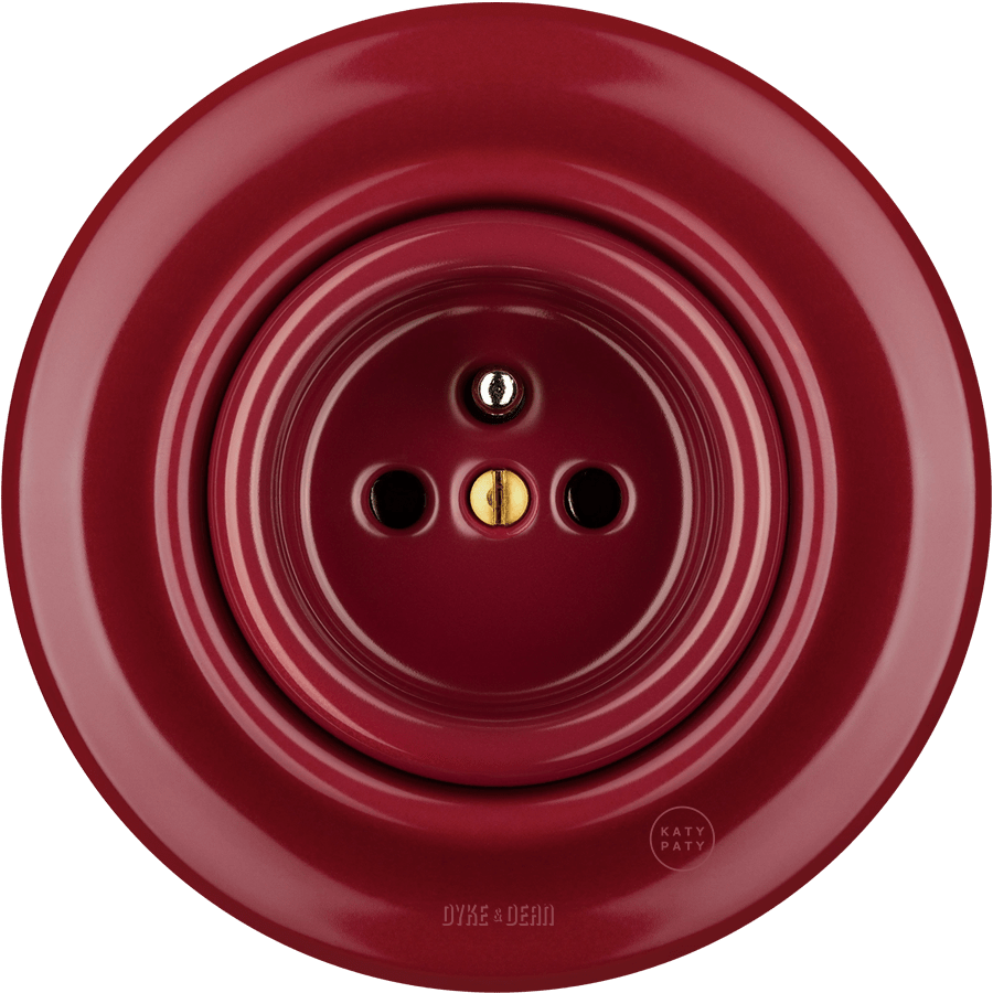 PORCELAIN WALL SOCKET BURGUNDY - DYKE & DEAN