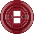 PORCELAIN WALL SOCKET BURGUNDY PC/USB - DYKE & DEAN
