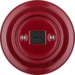 PORCELAIN WALL SOCKET BURGUNDY USB-C - DYKE & DEAN