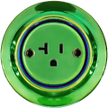 PORCELAIN WALL SOCKET CHLOREDO USA 20 AMP - DYKE & DEAN