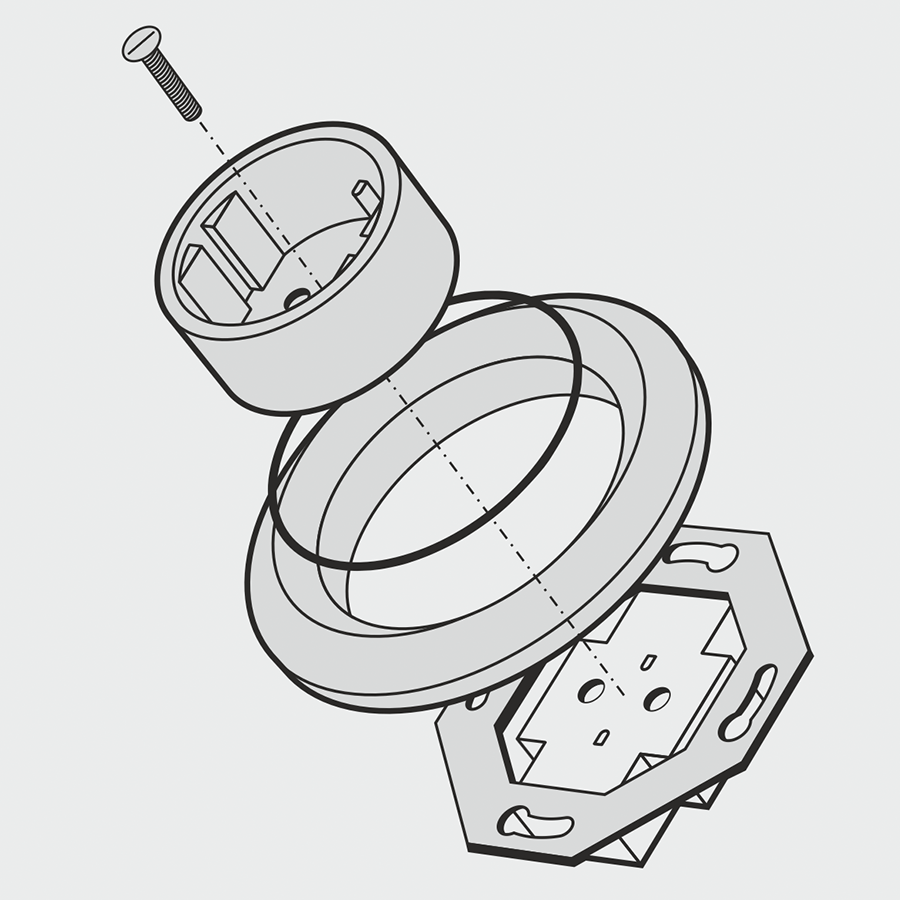 PORCELAIN WALL SOCKET CONCHA - DYKE & DEAN