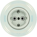 PORCELAIN WALL SOCKET CONCHA SCHUKO - DYKE & DEAN