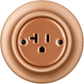 PORCELAIN WALL SOCKET COPPER USA 20 AMP - DYKE & DEAN