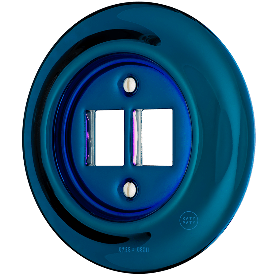 PORCELAIN WALL SOCKET DARK BLUE PC/USB - DYKE & DEAN