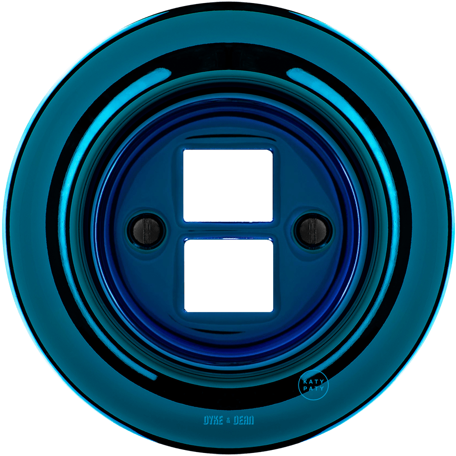 PORCELAIN WALL SOCKET DARK BLUE PC/USB - DYKE & DEAN