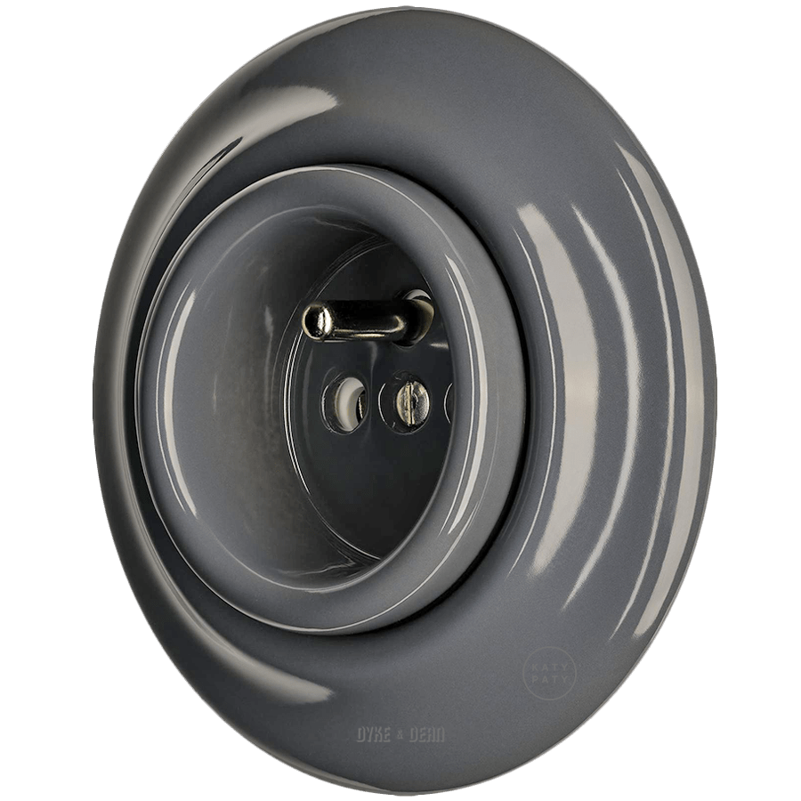 PORCELAIN WALL SOCKET DARK GREY - DYKE & DEAN