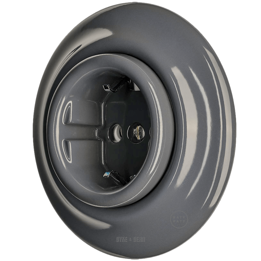 PORCELAIN WALL SOCKET DARK GREY SCHUKO - DYKE & DEAN