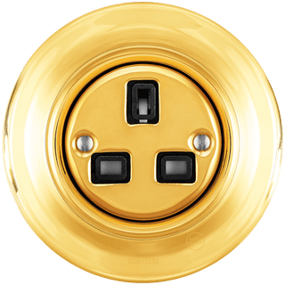 PORCELAIN WALL SOCKET GOLD UK - DYKE & DEAN