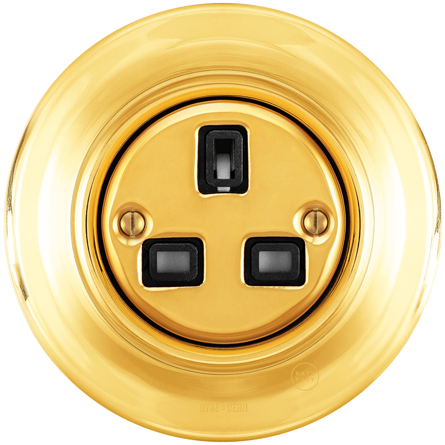 PORCELAIN WALL SOCKET GOLD UK - DYKE & DEAN