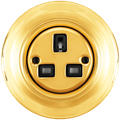 PORCELAIN WALL SOCKET GOLD UK - DYKE & DEAN