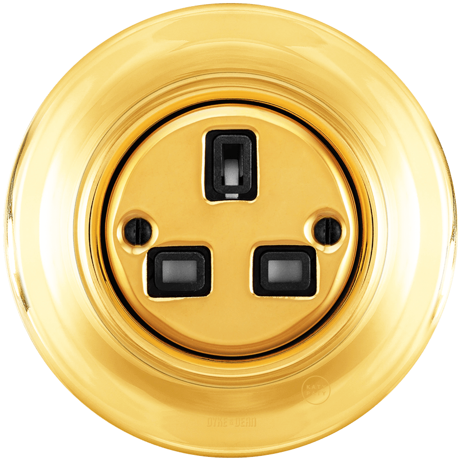 PORCELAIN WALL SOCKET GOLD UK - DYKE & DEAN