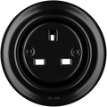PORCELAIN WALL SOCKET MATT BLACK UK - DYKE & DEAN