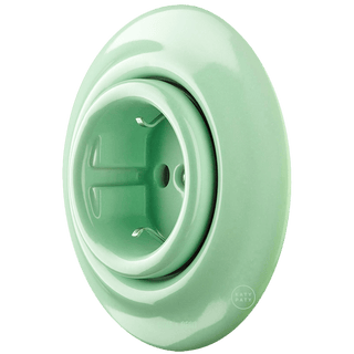 PORCELAIN WALL SOCKET MINT SCHUKO - DYKE & DEAN
