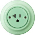 PORCELAIN WALL SOCKET MINT USA 20 AMP - DYKE & DEAN