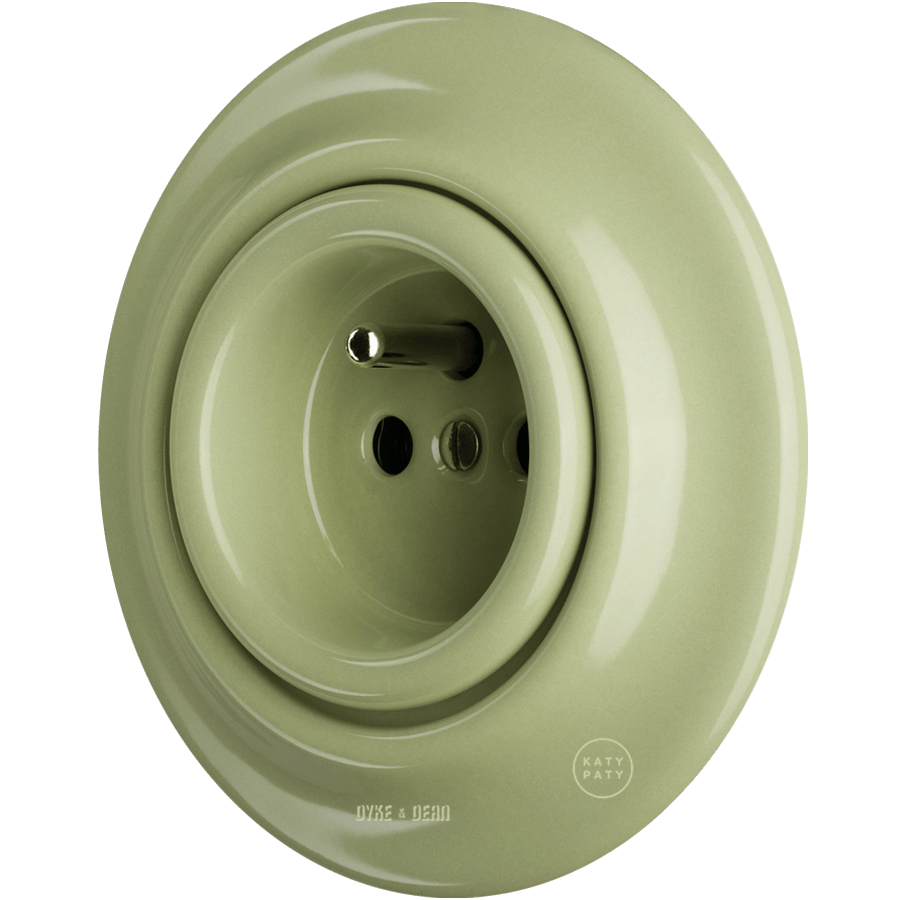 PORCELAIN WALL SOCKET MOSS GREEN - DYKE & DEAN