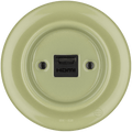 PORCELAIN WALL SOCKET MOSS GREEN HDMI - DYKE & DEAN