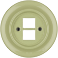 PORCELAIN WALL SOCKET MOSS GREEN PC/USB - DYKE & DEAN