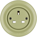 PORCELAIN WALL SOCKET MOSS GREEN UK - DYKE & DEAN
