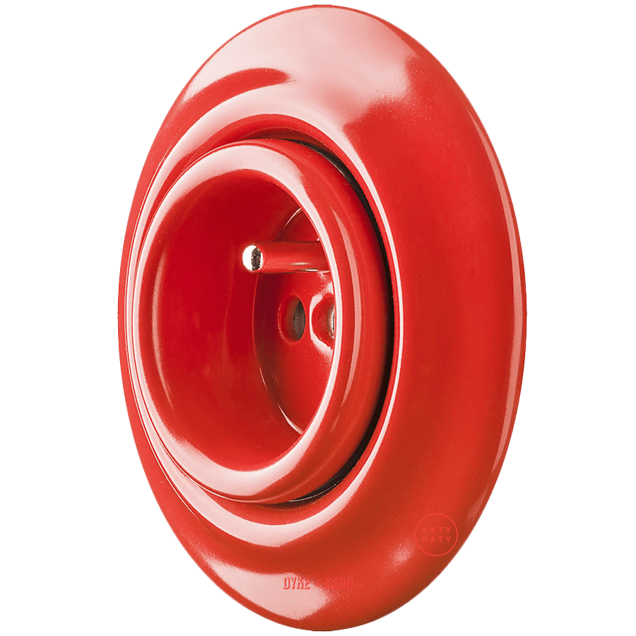 PORCELAIN WALL SOCKET RED - DYKE & DEAN